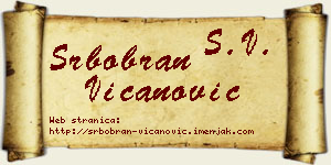 Srbobran Vicanović vizit kartica